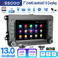 Android 13 Autoradio 2+64G Carplay DVR Kam Für VW Golf 5 6 Passat Touran Tiguan