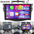 Carplay 4+64GB Autoradio Für Toyota RAV4 2006-2012 Android 13 GPS Navi BT Kamera