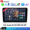 6+128G Android 13 Carplay Autoradio GPS Navi WIFI Für Audi A3 S3 RS3 8V 8P DAB+