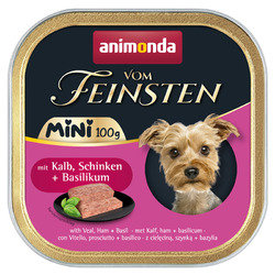 Animonda vom Feinsten Mini Adult Kalb, Schinken & Basiliku 64 x 100g (11,86€/kg)