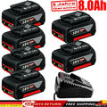 6X Original Akku für Bosch 18V 8AH Professional GBA GSR GSB BAT618 BAT609 BAT620