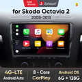 6G+128GB Android13 Autoradio CarPlay DAB+GPS Navi für Skoda Octavia 2008 4G LTE