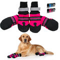 4 Stück Hundeschuhe Anti-Rutschsocken Winterstiefel Hund Stiefel für große Hunde