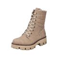 Rieker Biker Boots Dunkelbeige Y3330-20 Damen Schuhe Stiefel