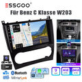 DAB+ 4+64G Für Mercedes Benz C-Klasse W203 Carplay Android 13 Autoradio GPS NAVI