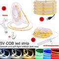 5V USB Batterie COB LED Streifen Stripe PIR-Bewegungsmelder Leiste Band Dimmbar