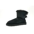 UGG W Mini Bailey Bow II Boots Stiefelette Schwarz Damen Schuhe Gr. 38