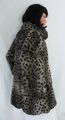 M ECHTPELZ Pelzmantel Wildkatze Look Leoprint Design Kaninchen Pelzjacke Vintage