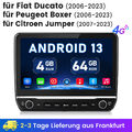 Für Fiat Ducato 2006-2023 Android13 Autoradio GPS Navi Apple CarPlay 64GB SWC BT