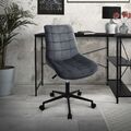 Stuhl Bürostuhl mit Rollen Schreibtischstuhl ergonomisch Drehstuhl Hocker Samt