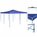 Pop-Up Profi Partyzelt Gartenzelt 5x5 M Blau Faltpavillon Pavillon