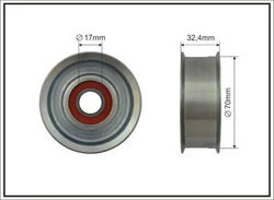 Keilriemenspanner Metall 500536 CAFFARO für NISSAN INFINITI