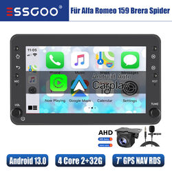 Für Alfa Romeo 159 Brera Spider Carplay 7" Autoradio 2+32G Android 13 GPS Kamera