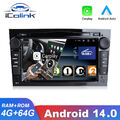 7"Android 14 Autoradio 4+64GB Für Opel Astra H Corsa C D Vectra C Zafira CarPlay