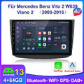 4+64G Android 13 Autoradio GPS Navi BT Für Mercedes-Benz Vito Viano W639 2003-15