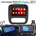 64GB Android 13 Apple CarPlay Autoradio GPS KAM Für Opel Vivaro B Renault Trafic