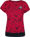 Gothicana by EMP Damen rotes T-Shirt mit Fledermaus-Print