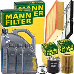 MANN INSPEKTIONSPAKET+8L ORIGINAL 5W-40 ÖL passend für MERCEDES VITO W638 CDI