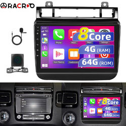 4+64G 9" Autoradio  Für VW Touareg 2010-2018Android 13 Carplay GPS Navi WIFI Kam