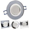 LED Einbaustrahler GU10 230V 1-9W rund eckig Einbauspot Glas 60-70mm Bohrloch