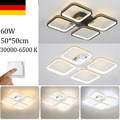 Moderne LED Deckenleuchte Dimmbar Deckenlampe 60W Wohnzimmer Küchen 50*50cm