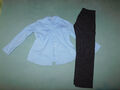 Set Umstandsbluse blau H&M Gr. M Umstandshose dunkel Nadelstreifen C&A