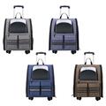 Katzen-Trolley-Rucksack, Haustier-Rolltrage,  mit Griff, Handtasche, Tragetasche