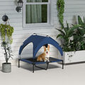 PawHut Erhöhtes Hundebett mit Baldachin Haustierbett Outdoor Hundeliege mit Dach