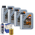 Motoröl 5W30 LIQUI MOLY Top Tec 4200 4L+MAHLE Ölfilter +Spülung