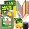 MANN INSPEKTIONSPAKET+4L CASTROL 5W-40 ÖL passend für RENAULT CLIO III 1.2+16V