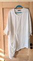 TRANSPARENTE ♥ Lagenlook Tunika Leinen Shirt 48/50 Zipfel Tasche weite A-Form