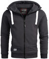 A. Salvarini Herren Pullover Langarm Sweatjacke Kapuzen Anthrazit S NW-508 R2-B