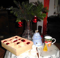 Advent & Weihnacht Konvolut  Baumdecke Glaskugeln rot Teelicht Tannengrün Tasse