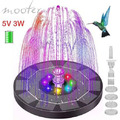 Wasserspiel Solarpumpe 3W LED mit Akku Springbrunnen Solar Teichpumpe Brunnen