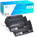 2 XXL Toner Compatible with HP 55X CE255X LaserJet P3015X P3015D P3015DN P3015N