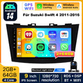 64G Android 14 CarPlay Autoradio DSP RDS GPS Navi Kam Für Suzuki Swift 2010-2016