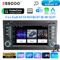 4+64G Für Audi A4 S4 B6 B7 SEAT EXEO CarPlay Autoradio Android 13 GPS Nav Kamera