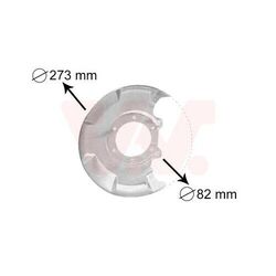 1x Spritzblech, Bremsscheibe VAN WEZEL 5810371 passend für VW