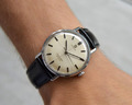 Vintage Omega De Ville Seamaster Stahl Herren Automatik Leder Uhr 70er Jahre