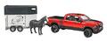 bruder 02501 Toys RAM 2500 Power Wagon mit Pferdeanhänger und 1 Pferd, Bunt