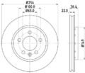 2x Hella 8DD 355 127-451 Bremsscheibe für AUDI SEAT SKODA VW