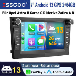 2+64G Autoradio Android 13 GPS Navi Für Opel Astra H Corsa C D Meriva Zafira A B