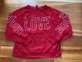 Pullover Pulli Hoodie Sweatpullover Gr. S rot mit Schriftzug „Love“