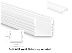 LED Aluprofil Aluminium Profile Alu Schiene Leiste Leuchte 2m für LED-Streifen