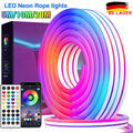 10m Neon LED Strip Streifen 5050 RGB Flex Schlauch diffus Lichtband Dimmbar APP