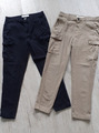 2 Cargohosen, Smog XS, beige und schwarz