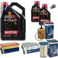 BOSCH Inspektionspaket 7L Motul 8100 X-clean+ 5W-30 für VW Tiguan 2.0 TDI