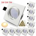 Eckig Led Einbaustrahler 230V Flach GU10 set 3W 5W 7W Einbauleuchte Decken-Spots