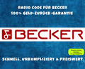 Becker Radio Code / Key Code Harman Mercedes Benz Porsche Ferrari Alpine