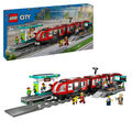 LEGO City 60423 Straßenbahn mit Haltestelle Bausatz, Mehrfarbig